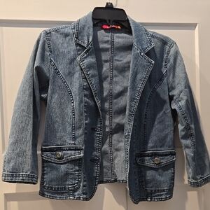 Stylish Blue Denim Blazer
